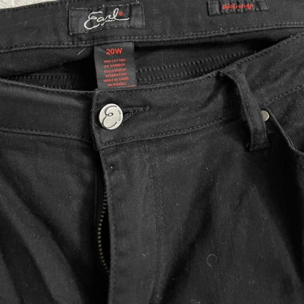 Earl black skinny jeans straight leg size 20